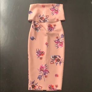 ASOS floral strapless dress